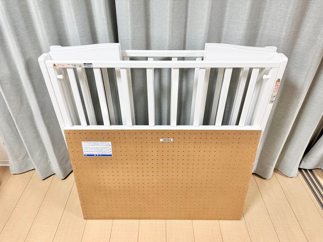 KATOJI ミニ ベビーベッド キャスター付き ホワイト