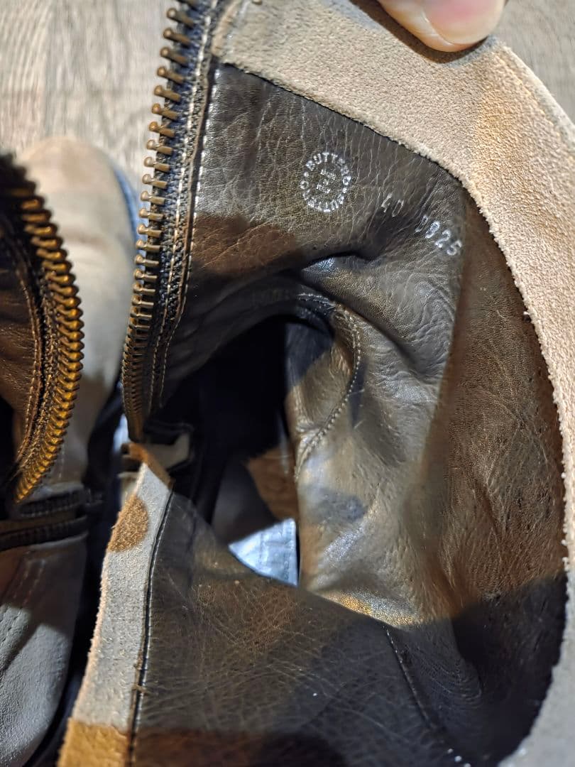 BUTTERO　ブッテロスエードブーツ　サイドジッパー40