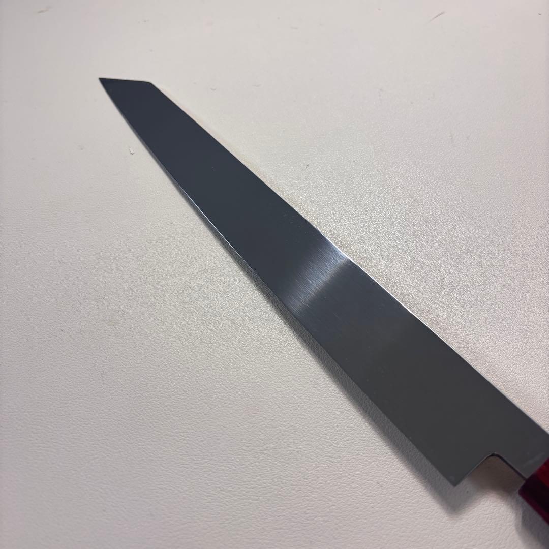 270mm 切付柳刃包丁 鏡面 黒檀紫檀八角柄 刺身包丁 全鋼「鞘」