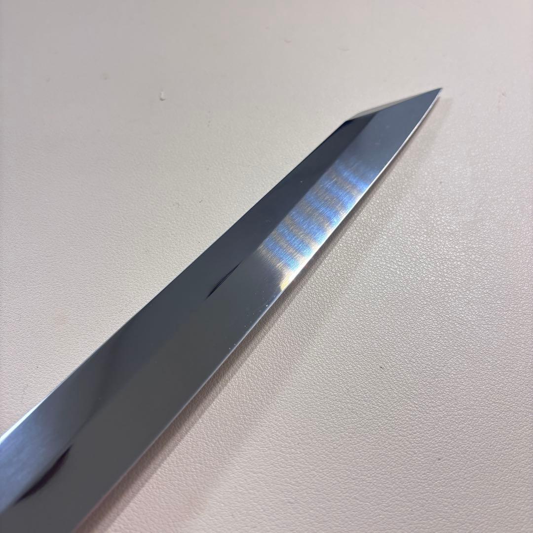 270mm 切付柳刃包丁 鏡面 黒檀紫檀八角柄 刺身包丁 全鋼「鞘」