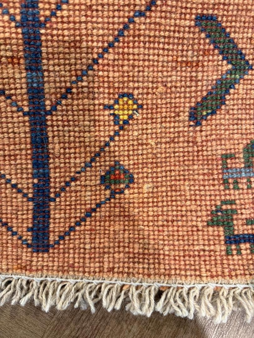 ギャッベ 58x43cm ペルシャ絨毯 手織り ギャベ 玄関マットラグ 絨毯