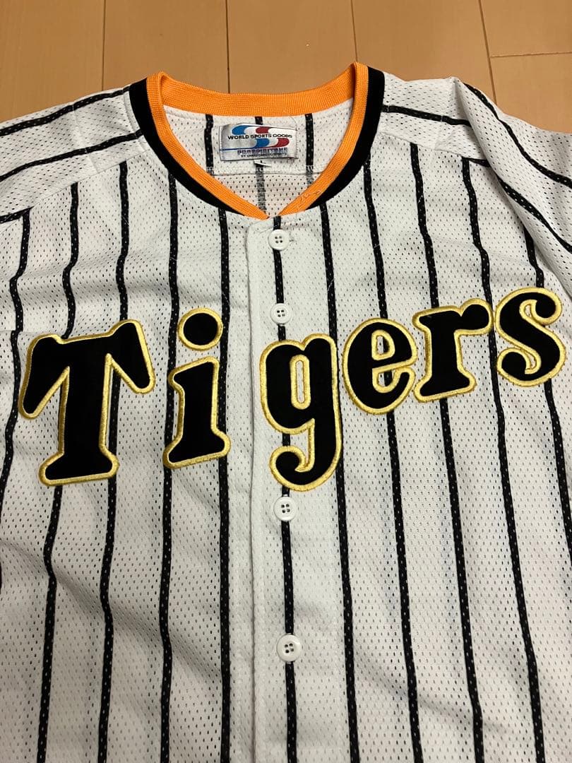 阪神タイガース　シャープ産業　ユニフォーム　無地　背番号無し　当時　復刻　ミズノ