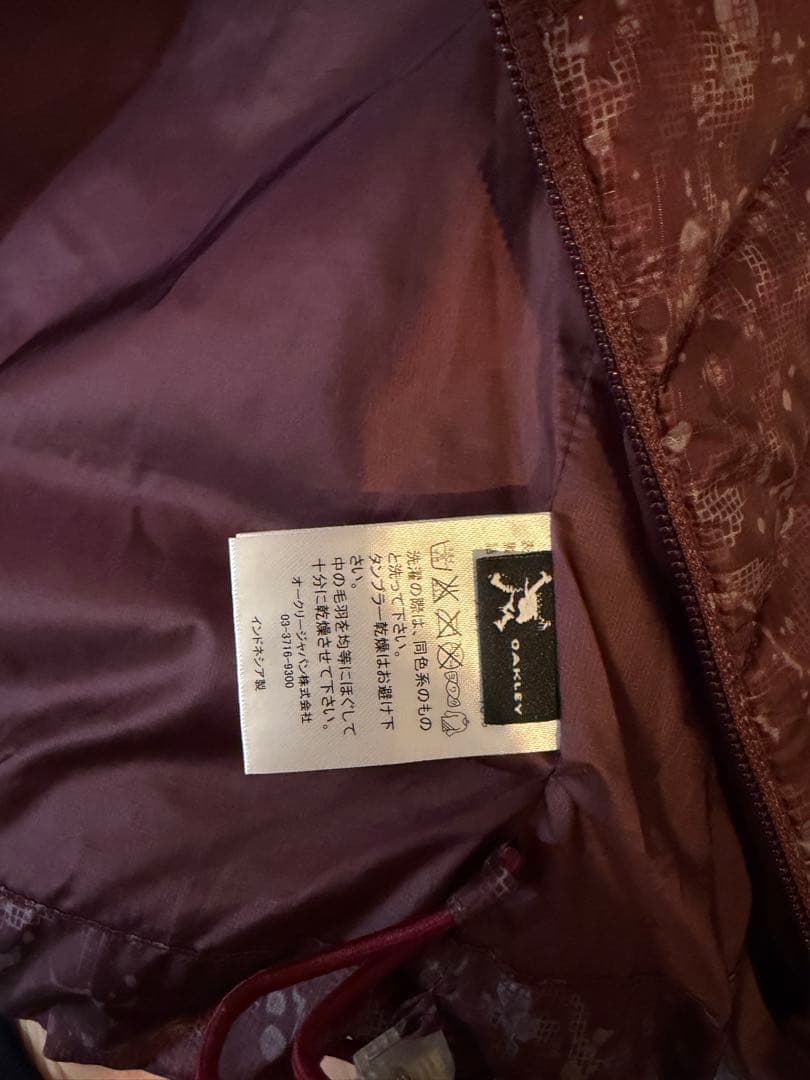 OAKLEY パープル ダウンジャケット M