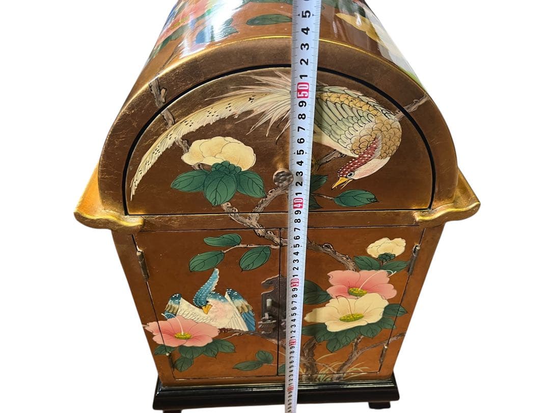 鏡台 化粧台 小物入 6段 引出収納 収納棚 木工芸 レトロ アンティーク 中国