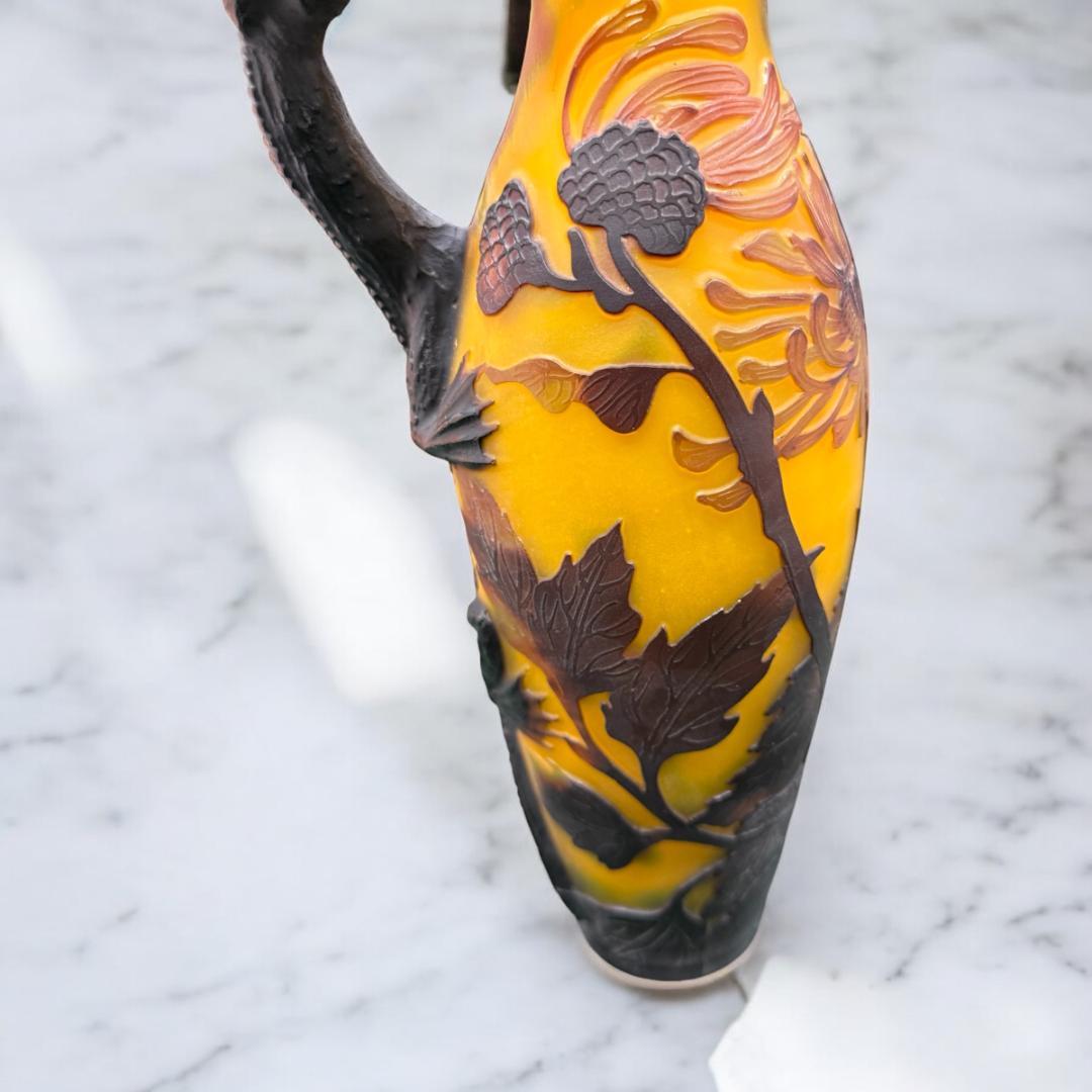 高さ30㎝【希少】エミールガレ風　レプリカ　水差し　花瓶