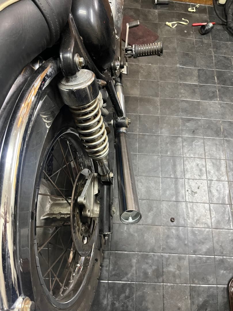 エストレア　かち上げマフラー　チョッパー　ボバー　カワサキ　250tr