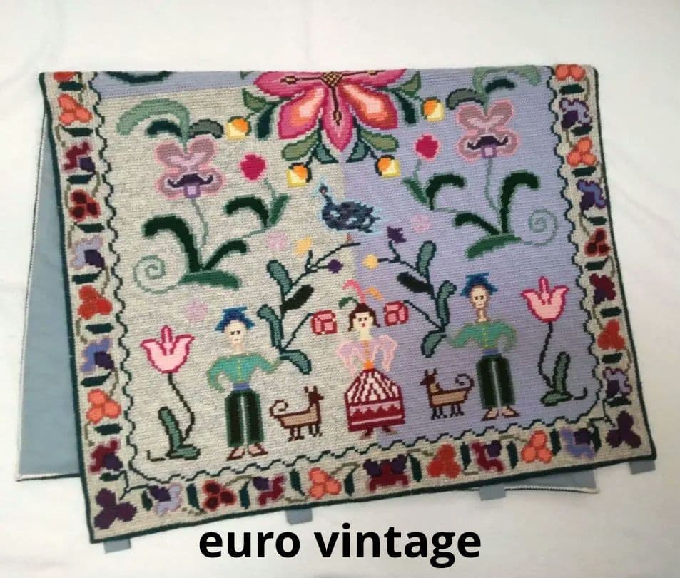 フランスアンティーク 刺繍 壁飾り ハンドステッチ タペストリー ポスター# 2