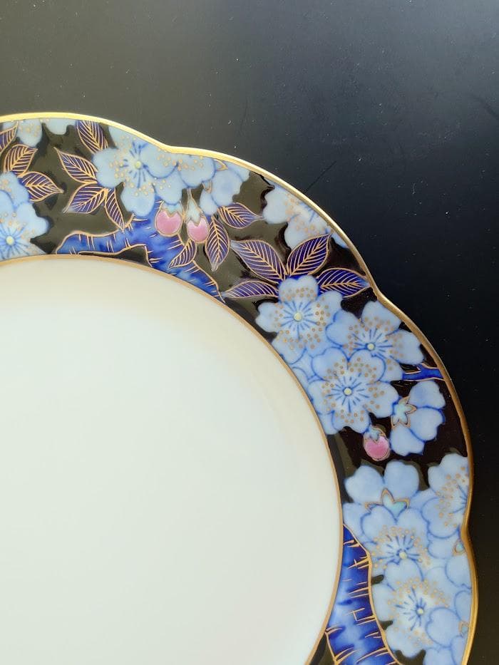 深川製磁　金襴桜　中皿　工芸品