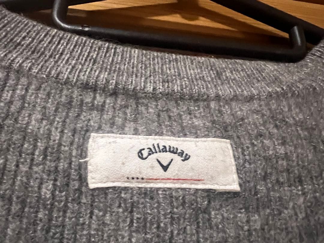 Callaway Collection メンズL 細身　グレー　カシミア100%