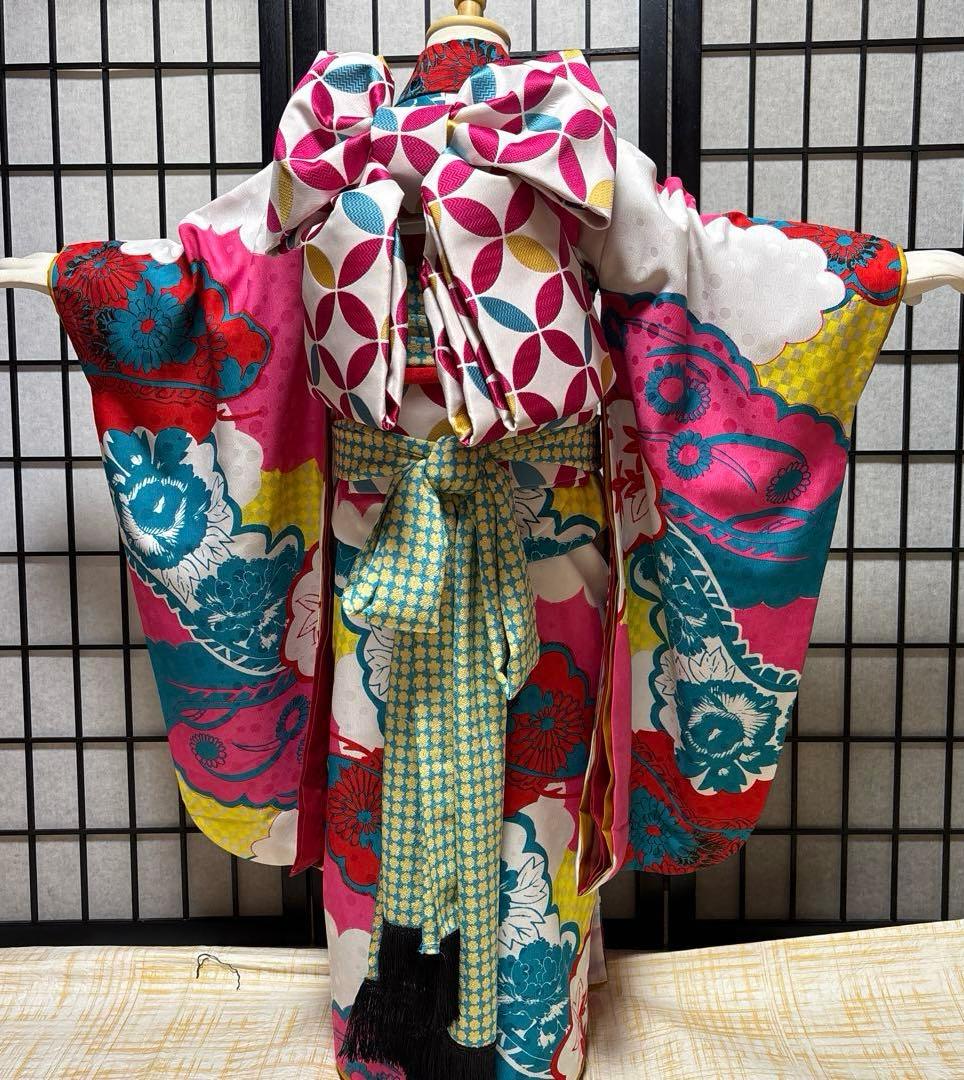 七五三　着物セット　7歳　モダンアンテナ　美品　新品　フルセット