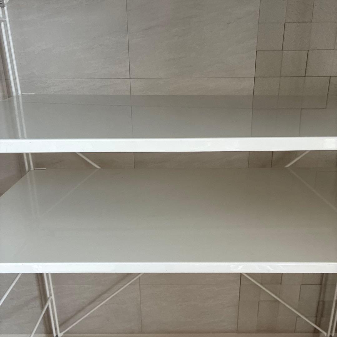 お値下中！無印良品スチールユニットシェルフ ウォールナット材ガラス扉付組み立て済