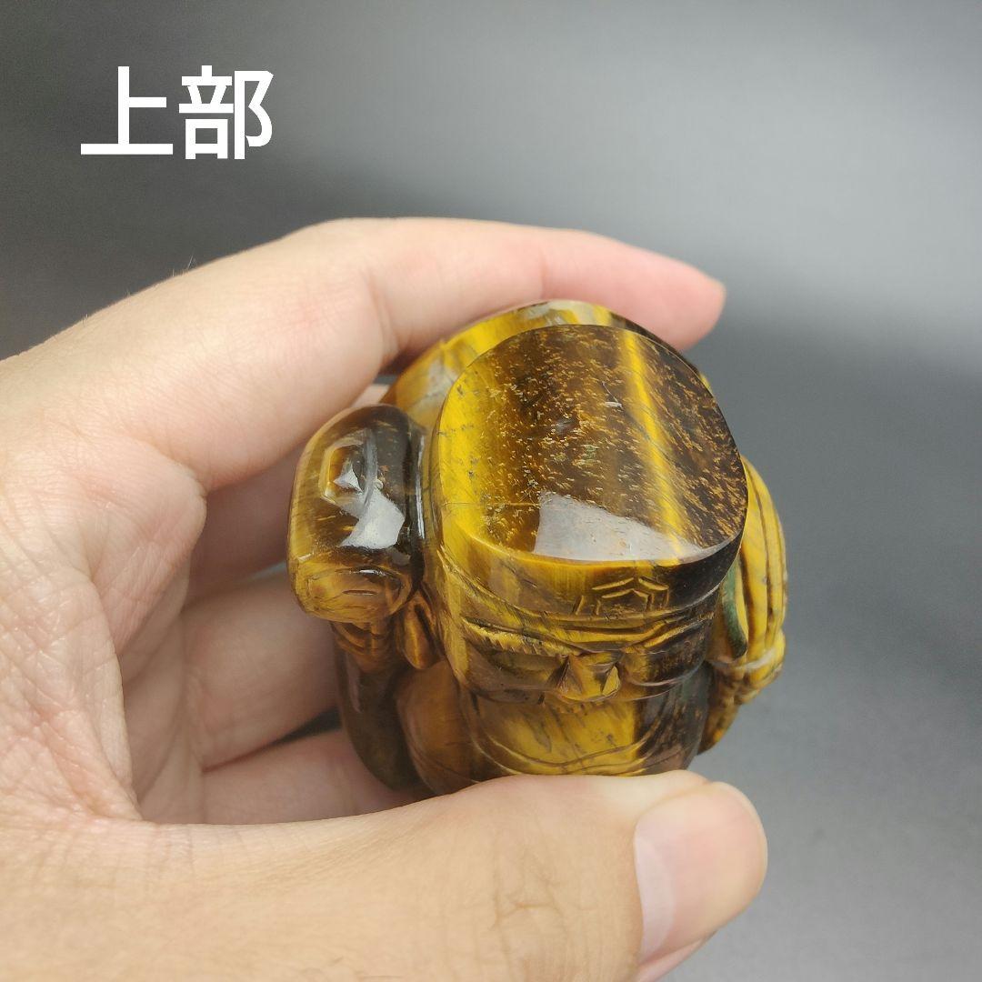 6 大黒様（大）タイガーアイ　虎目石　金運　財運　七福神　天然石　縁起物　風水