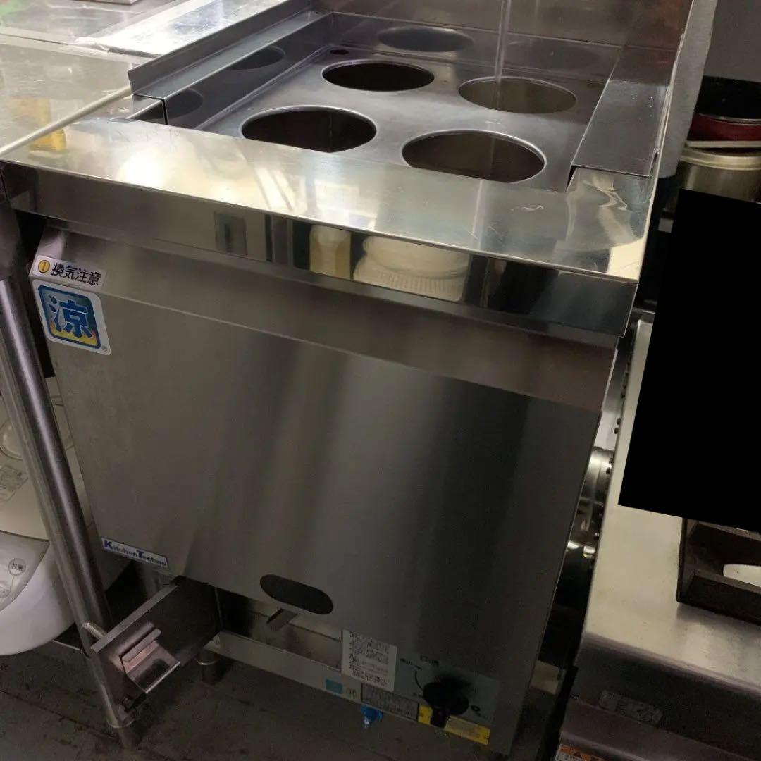 コメットカトウ / 美品 業務用 ゆで麺機 4穴 LPガス用 / 丸テボ4つ付