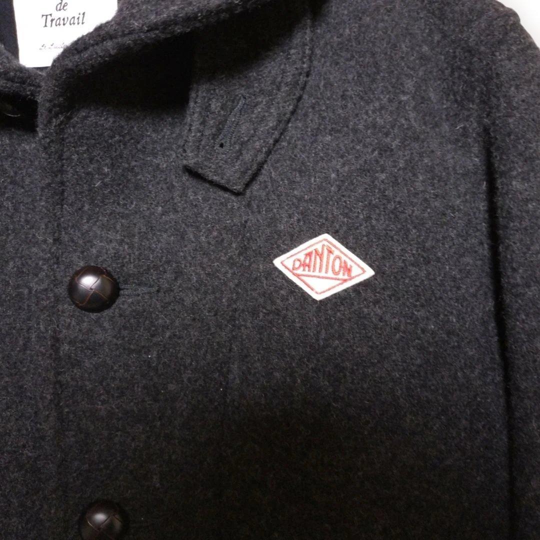 美品✨ダントン　ウールモッサコート　ラウンドカラー　くるみボタン　ウール　M