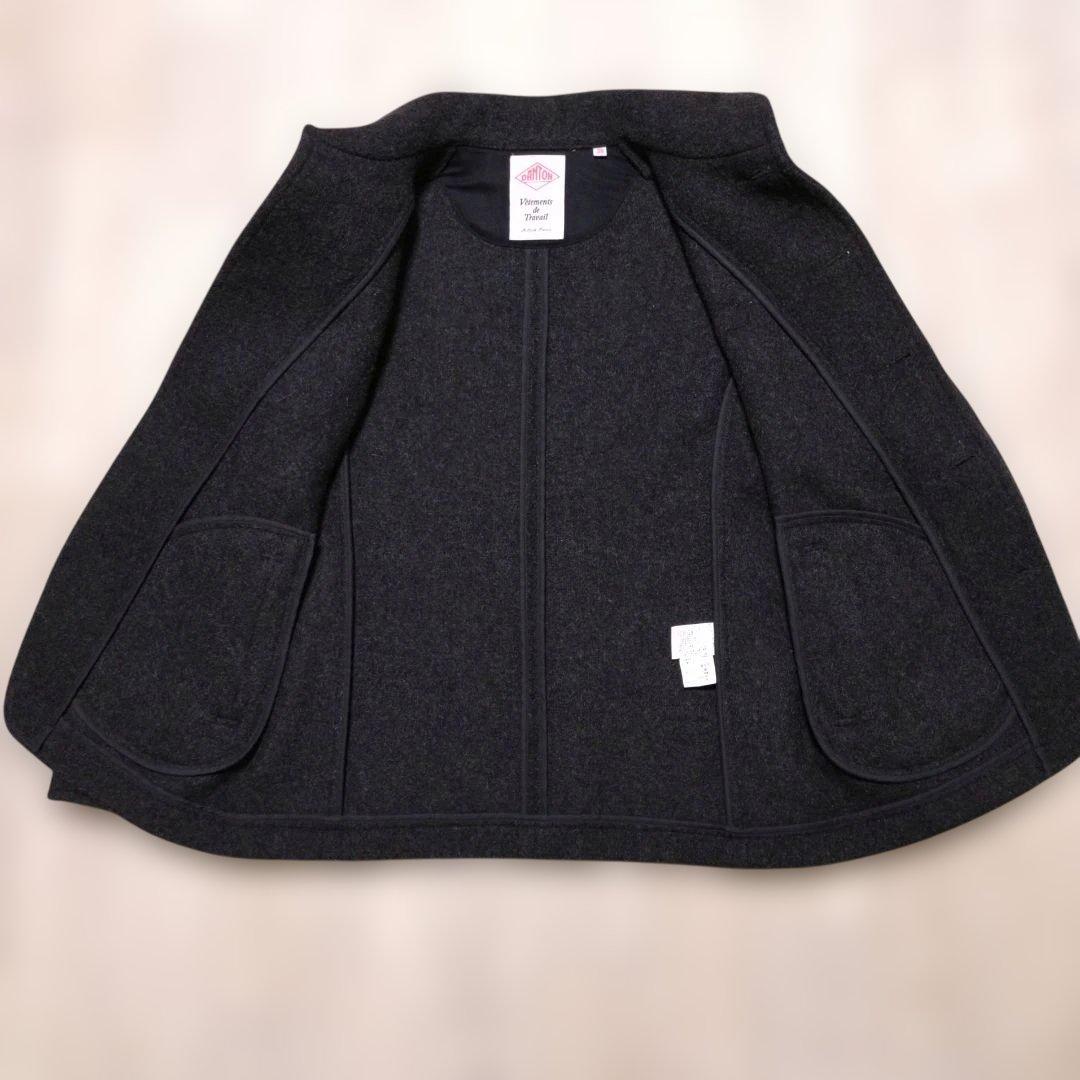 美品✨ダントン　ウールモッサコート　ラウンドカラー　くるみボタン　ウール　M