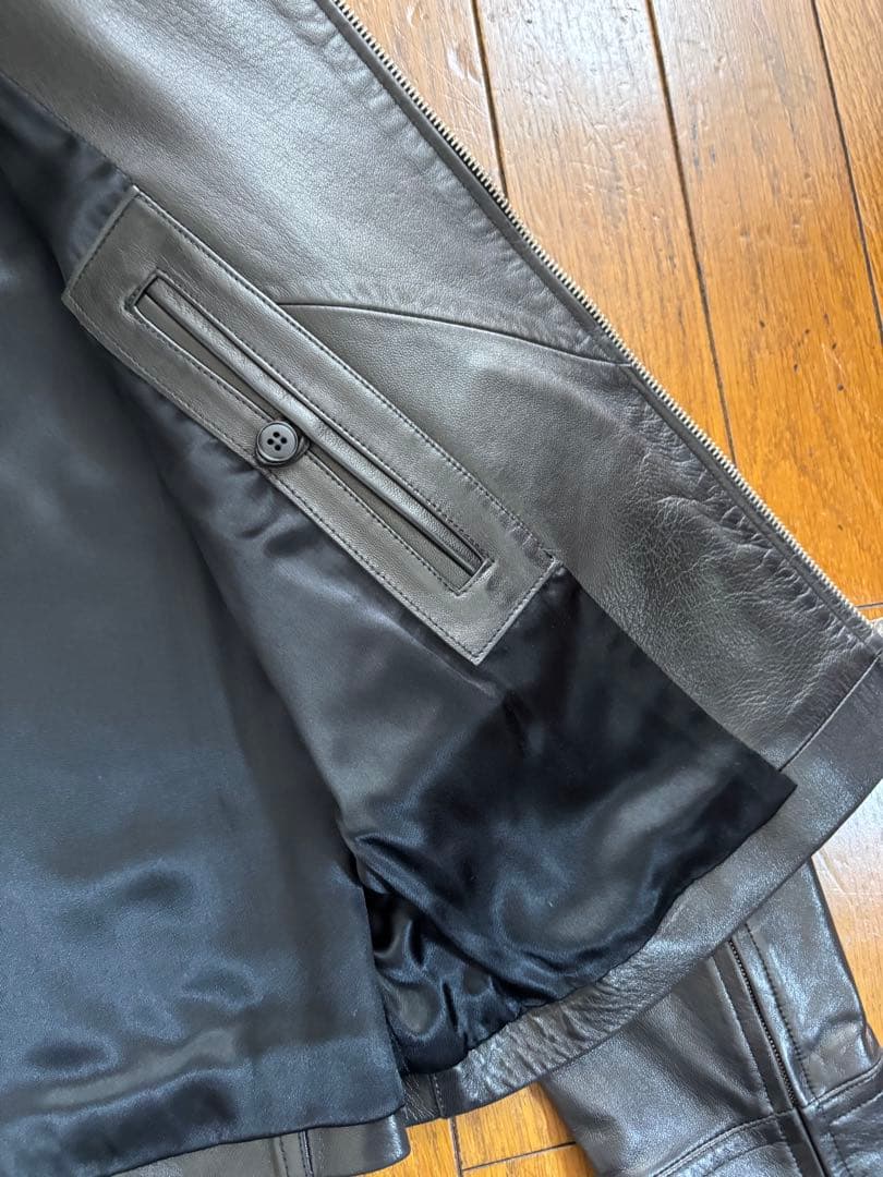 アニエスベー スペシャル　羊革　シングルライダース風　革ジャン　フランス製