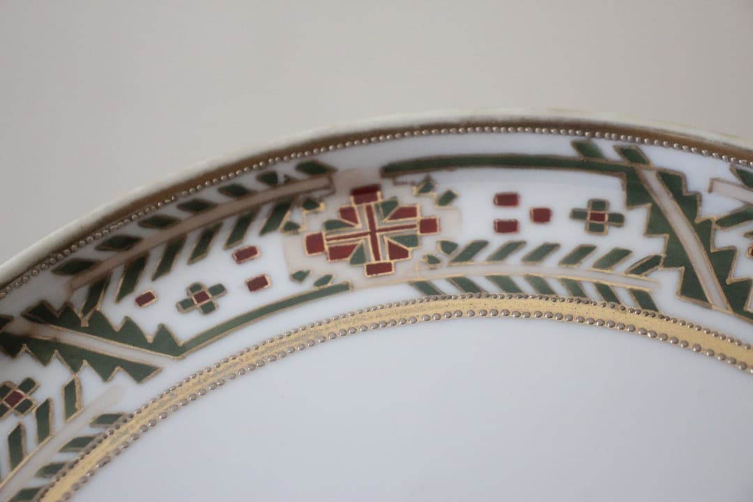 Noritake　オールドノリタケ　金盛り　２４cm　プレート　アールデコ