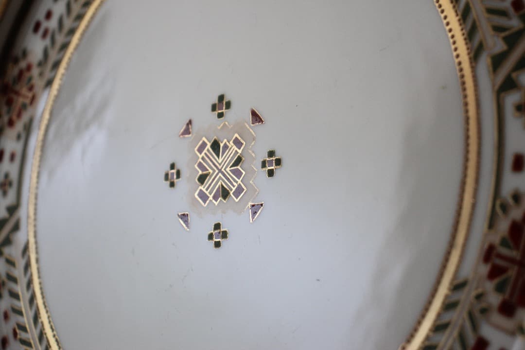 Noritake　オールドノリタケ　金盛り　２４cm　プレート　アールデコ