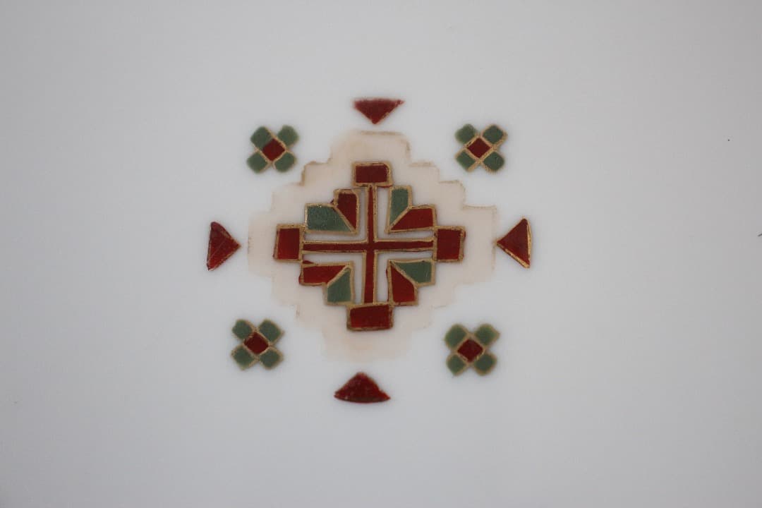 Noritake　オールドノリタケ　金盛り　２４cm　プレート　アールデコ