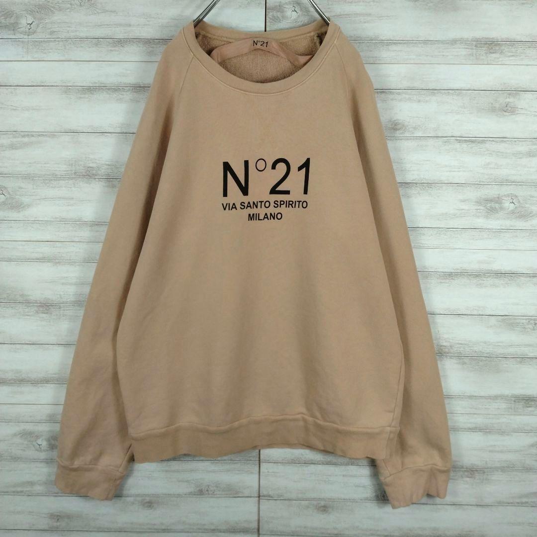 ☆ヌメロヴェントゥーノ N°21 スウェットロゴプリント44XLピンク男女兼用