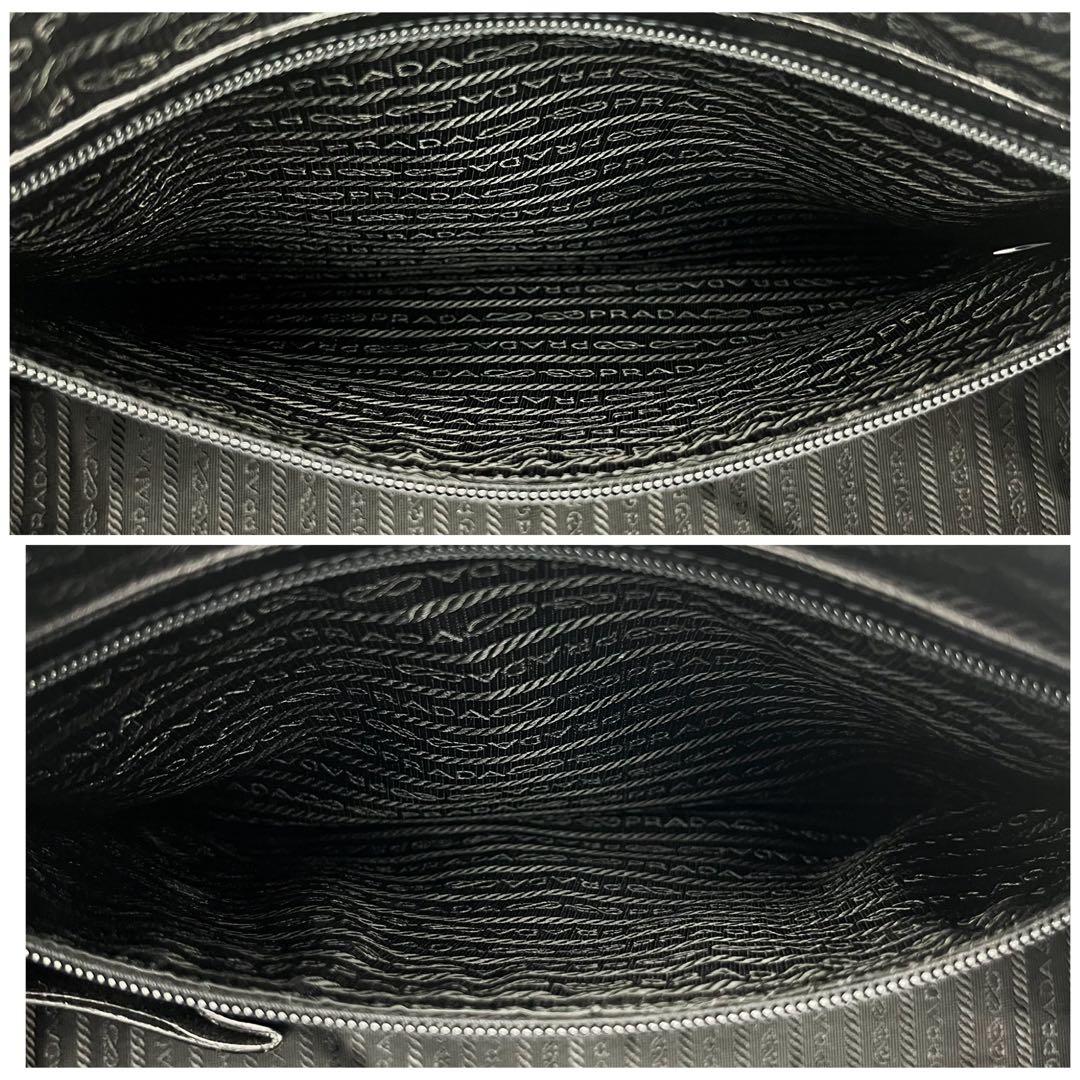 【美品】プラダ　サフィアーノ　三角ロゴ　ビジネス　ハンドバッグ　黒　775