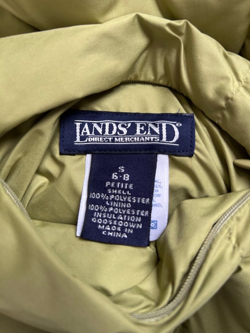 90s LAND'S END ランズエンド リバーシブルダウンジャケット 黒 緑