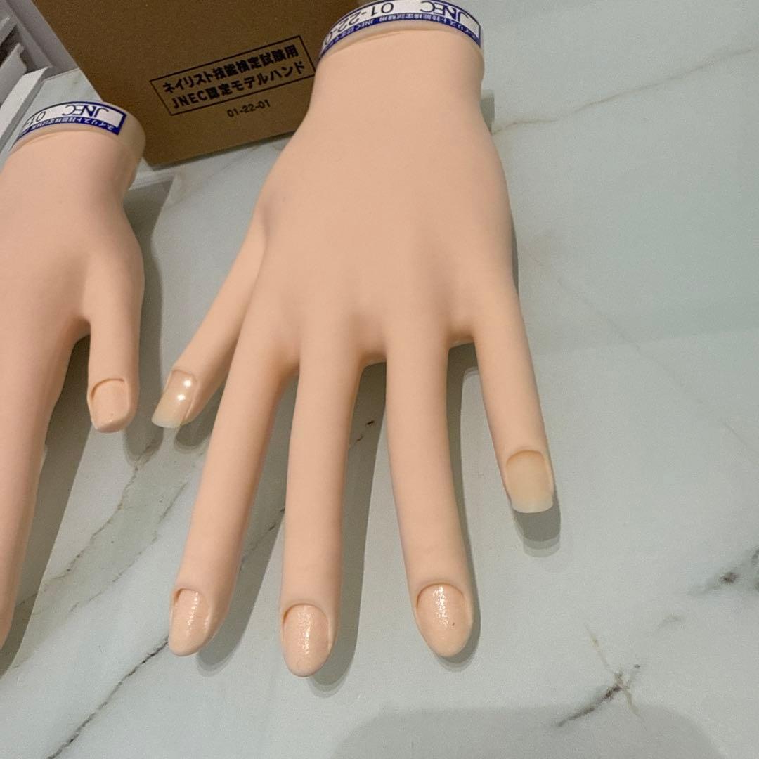 ネイリスト技能検定　JNEC認定モデルハンド　両手　ネイリスト検定　ジェル検定
