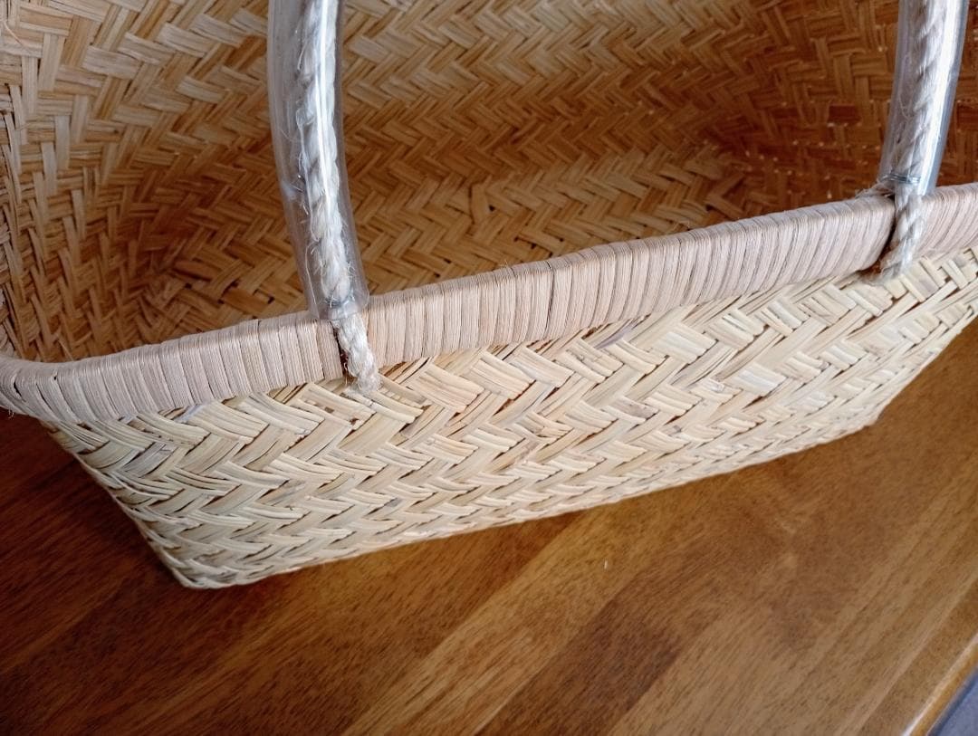 鳥越スズ竹細工【市場かご】大サイズ：岩手県二戸職人の手作り工芸品