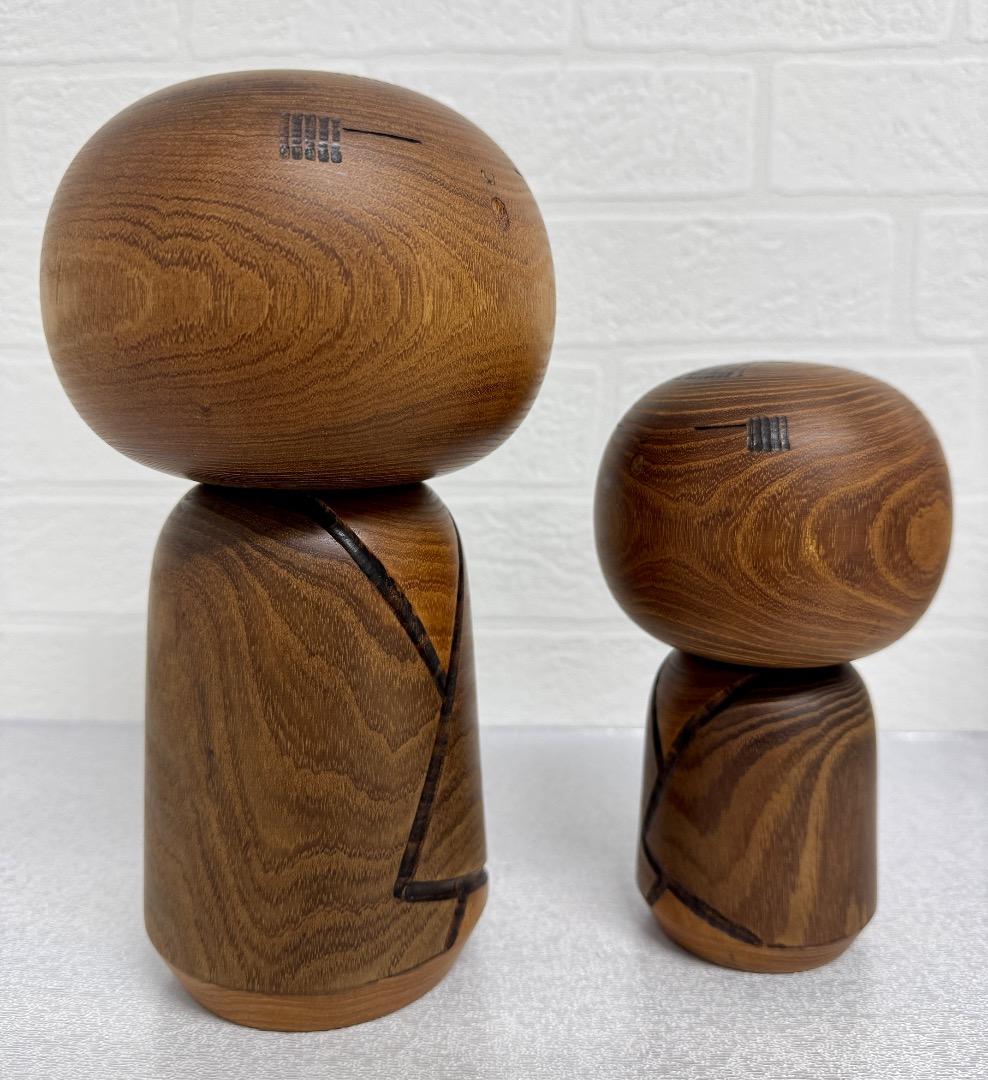 村上健一 創作こけし 里童2体