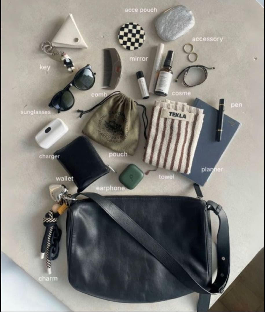 【ear PAPILLONNER】スワローマチショルダーバッグ　ブラック