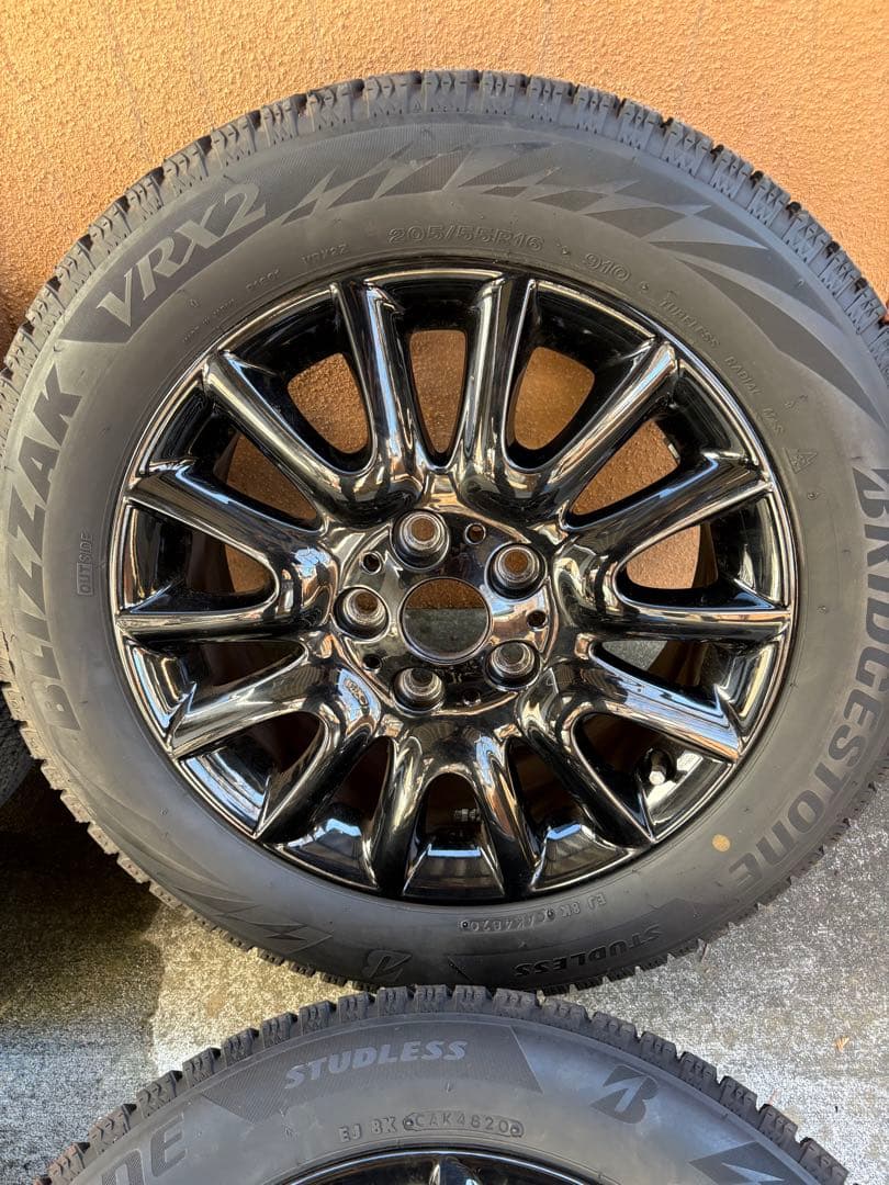 ミニクーパー純正アルミホイールセット 205/55R16 4本スタッドレス付き