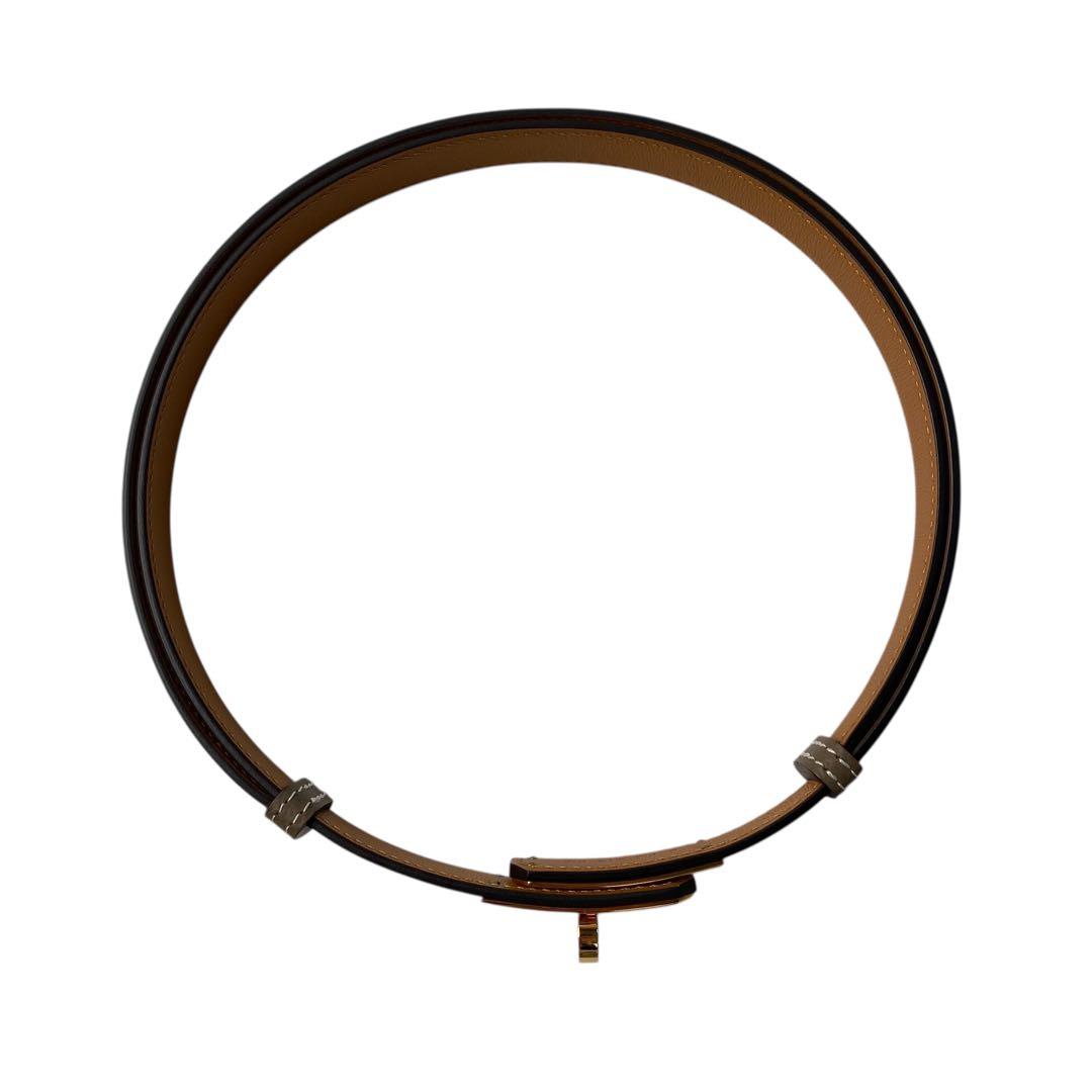 美品 エルメスHERMES ケリーベルト B刻印 ゴールド金具 エトゥープ