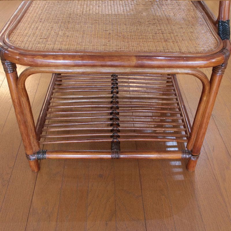 コーナーラック ラタン 籐家具 ナチュラルスタイル 飾り棚 214-1345