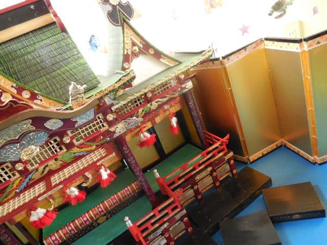 昭和レトロ 雛人形 御殿飾り 豊寿殿 雛飾り 雛祭り木製組み立て式 昭和30年代