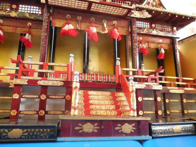 昭和レトロ 雛人形 御殿飾り 豊寿殿 雛飾り 雛祭り木製組み立て式 昭和30年代