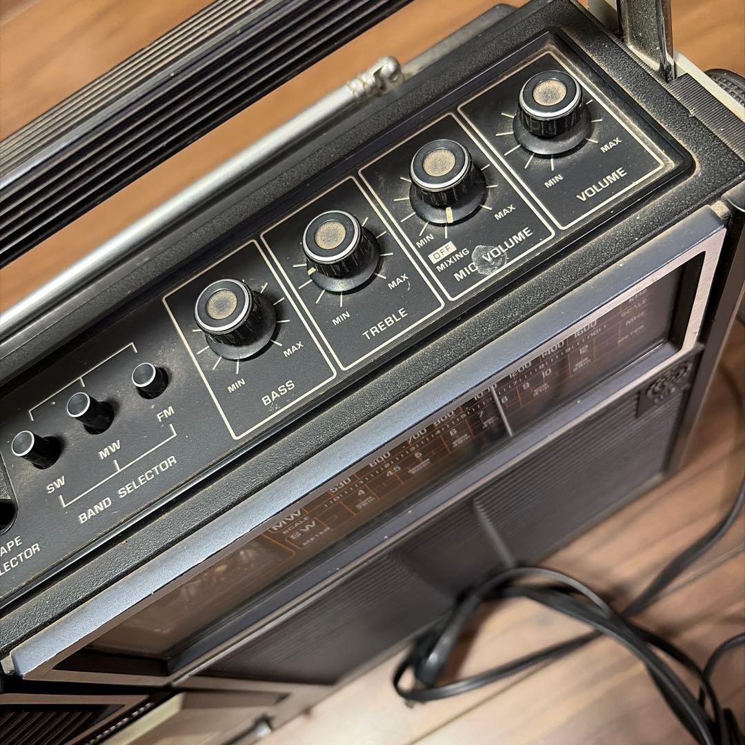 National ブラック　ナショナル ラジカセ　RQ-560　動作品　レトロ