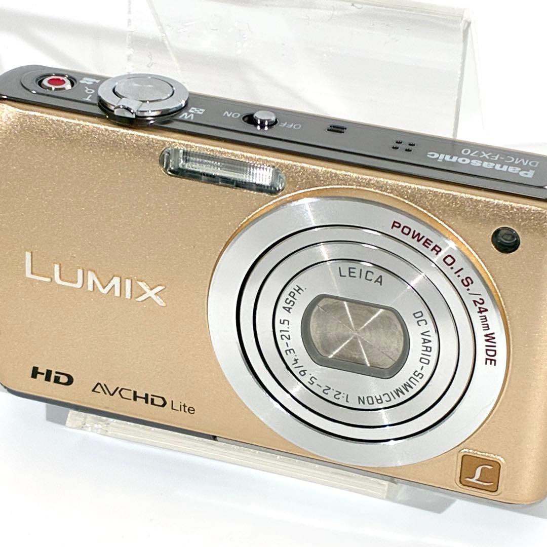 動作確認済 Panasonic LUMIX DMC-FX70 デジカメ ゴールド