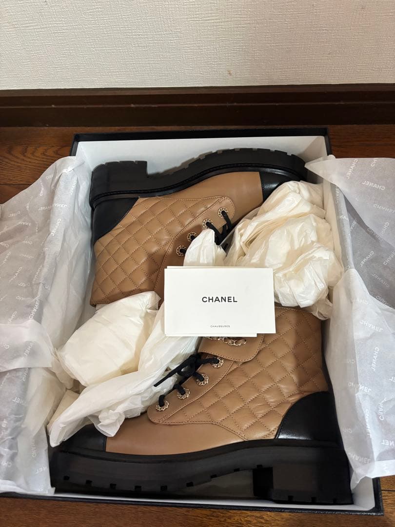 CHANEL シャネル ブーツ 39 キルティング ココマーク 正規品