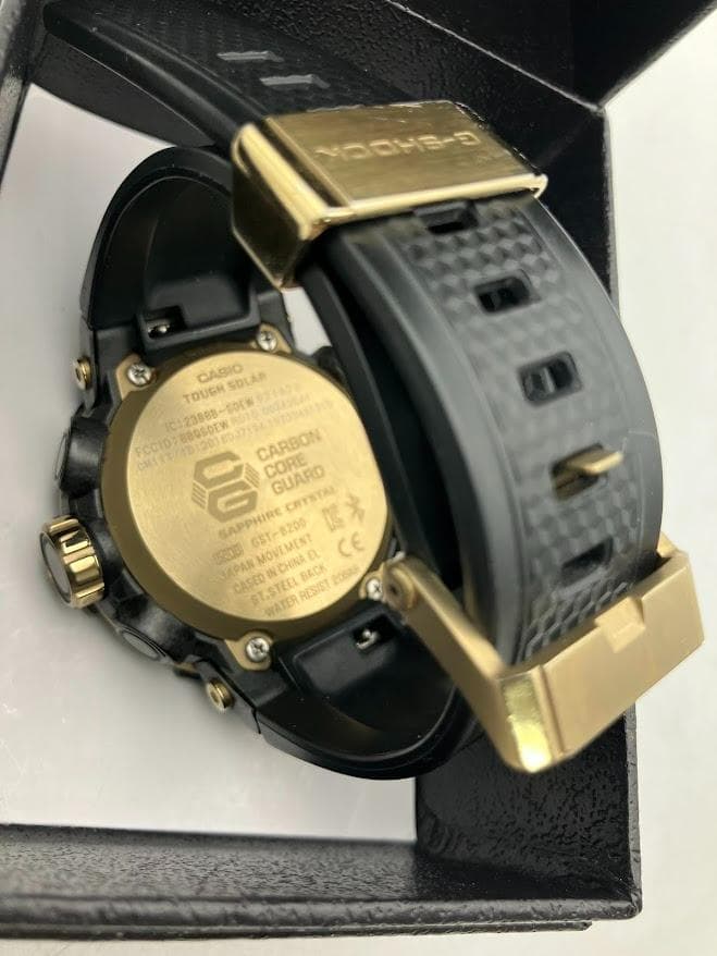 【美品】G-SHOCK CASIO デジタル　腕時計 ブラックゴールド　実働品