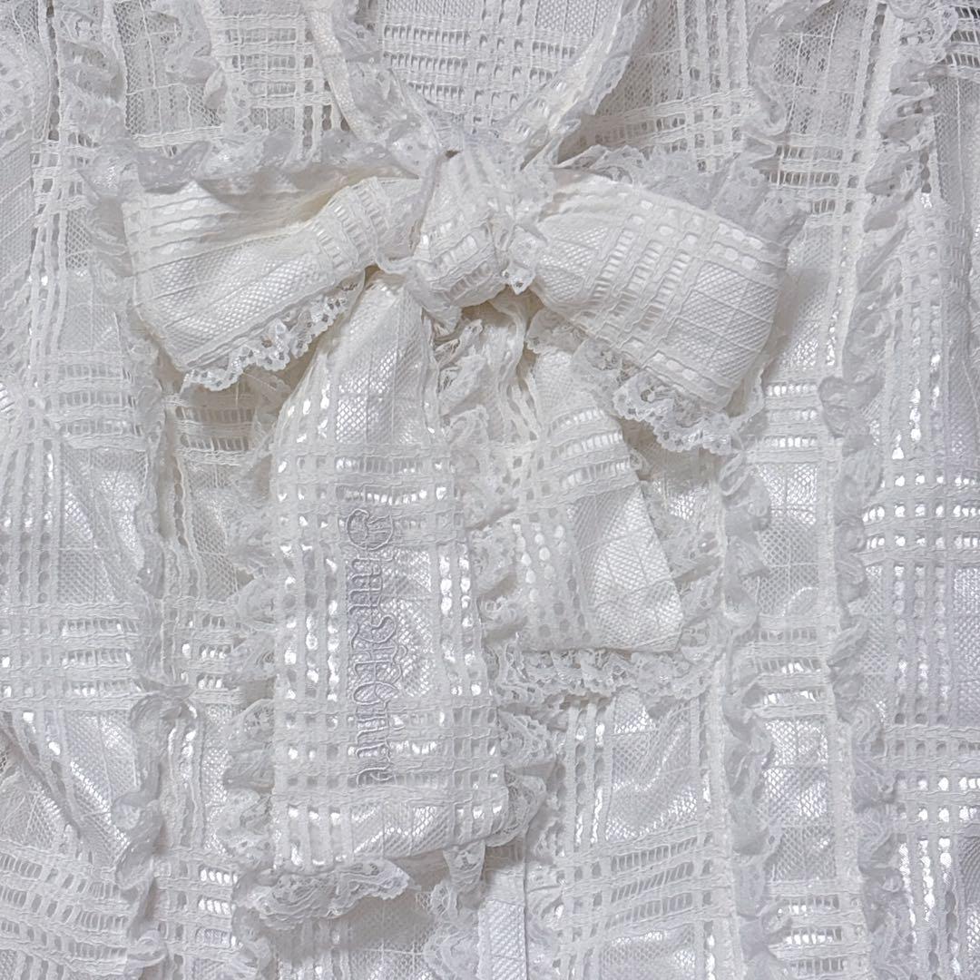 【ディムモアール】荊棘リボンタイブラウス ホワイト 新品未使用 DimMoire