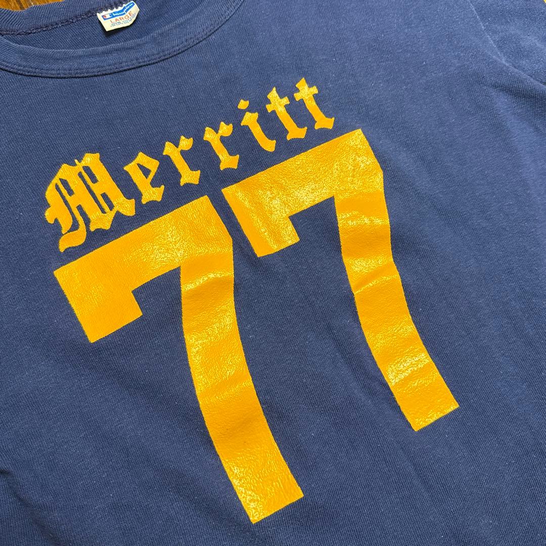 チャンピオン バータグ tシャツ ゾロ目 tシャツ フットボールシャツ