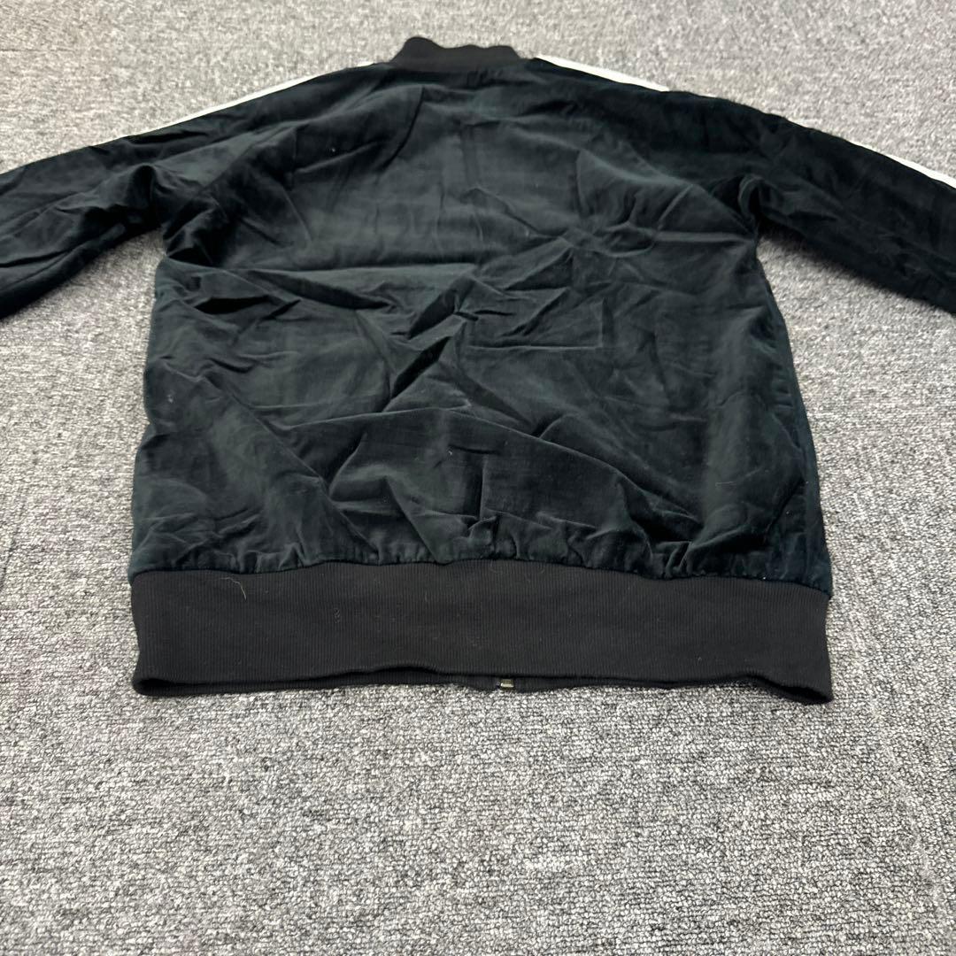 【新品】adidas ベルベット トラックジャケット 黒 S ベロアAO3567
