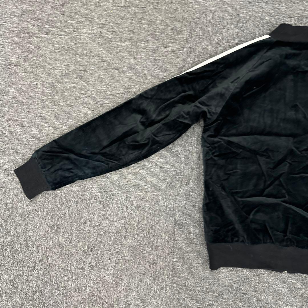 【新品】adidas ベルベット トラックジャケット 黒 S ベロアAO3567