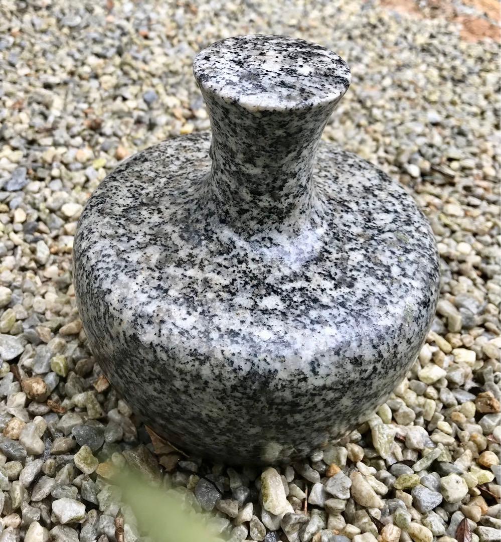 【御影石宝珠・関守石・オブジェ】庭石・置物・ガーデニング