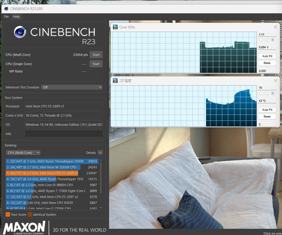gtx970/36コア72スレッドi9超/32GB/1200Wプラチナ電源