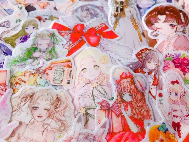 可愛いい❤️❤️人物マステフレークシール( ⸝⸝•ᴗ•⸝⸝ )150