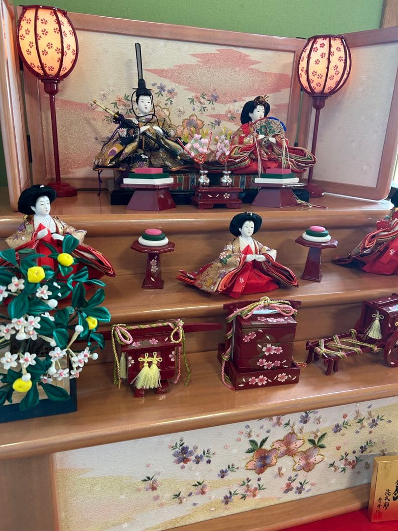 引き取り専用　ピンクの雛人形　とても可愛いです。　ひな祭り　飾り