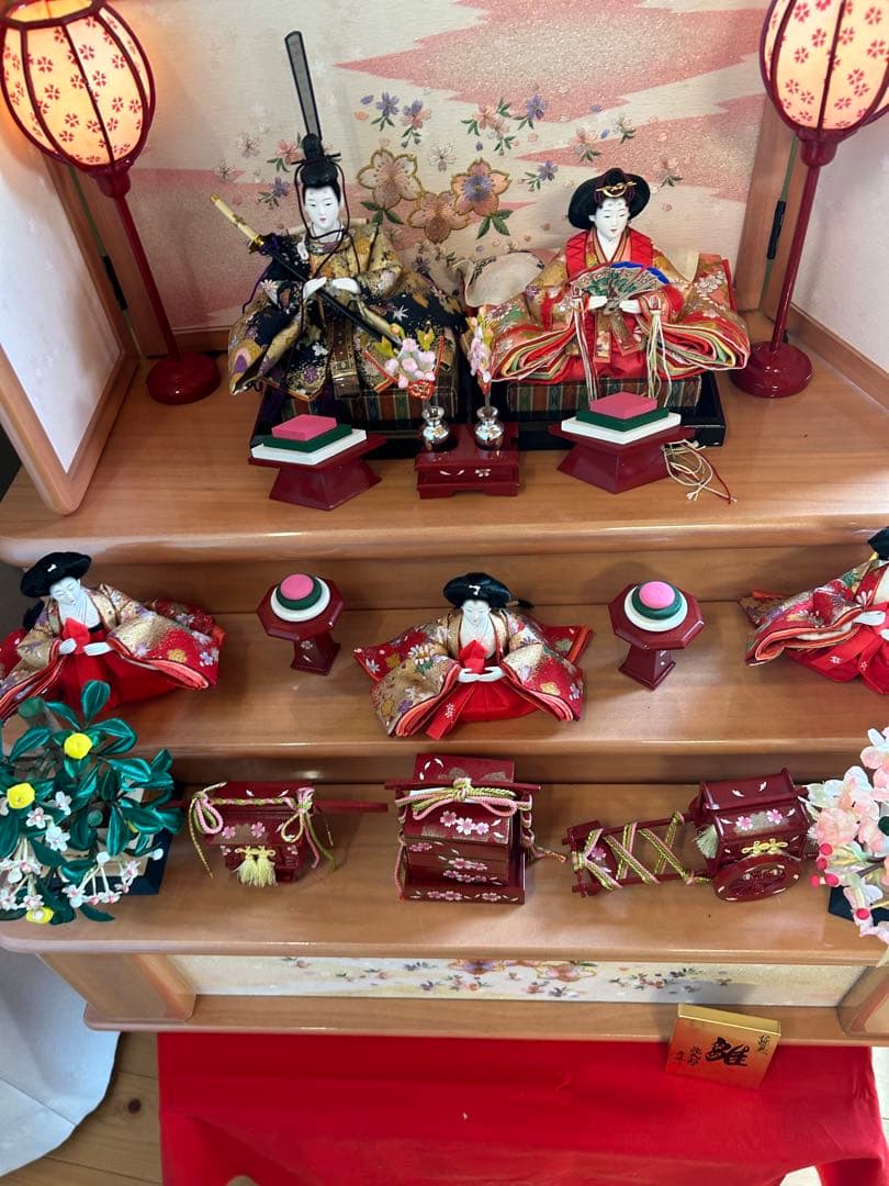 引き取り専用　ピンクの雛人形　とても可愛いです。　ひな祭り　飾り