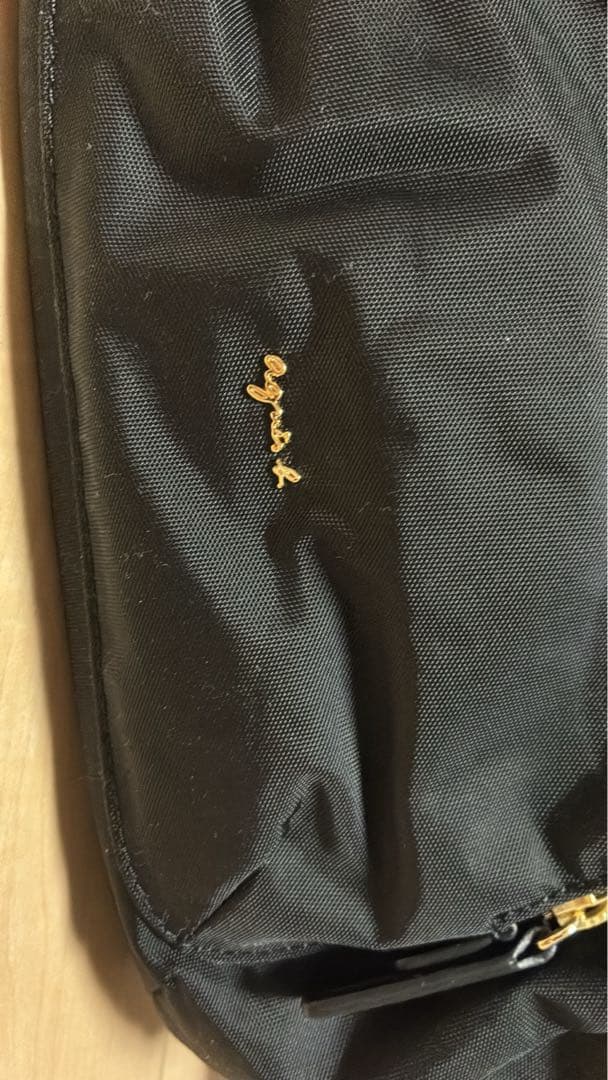 アニエスベー カメラ型ショルダーバッグ ブラック