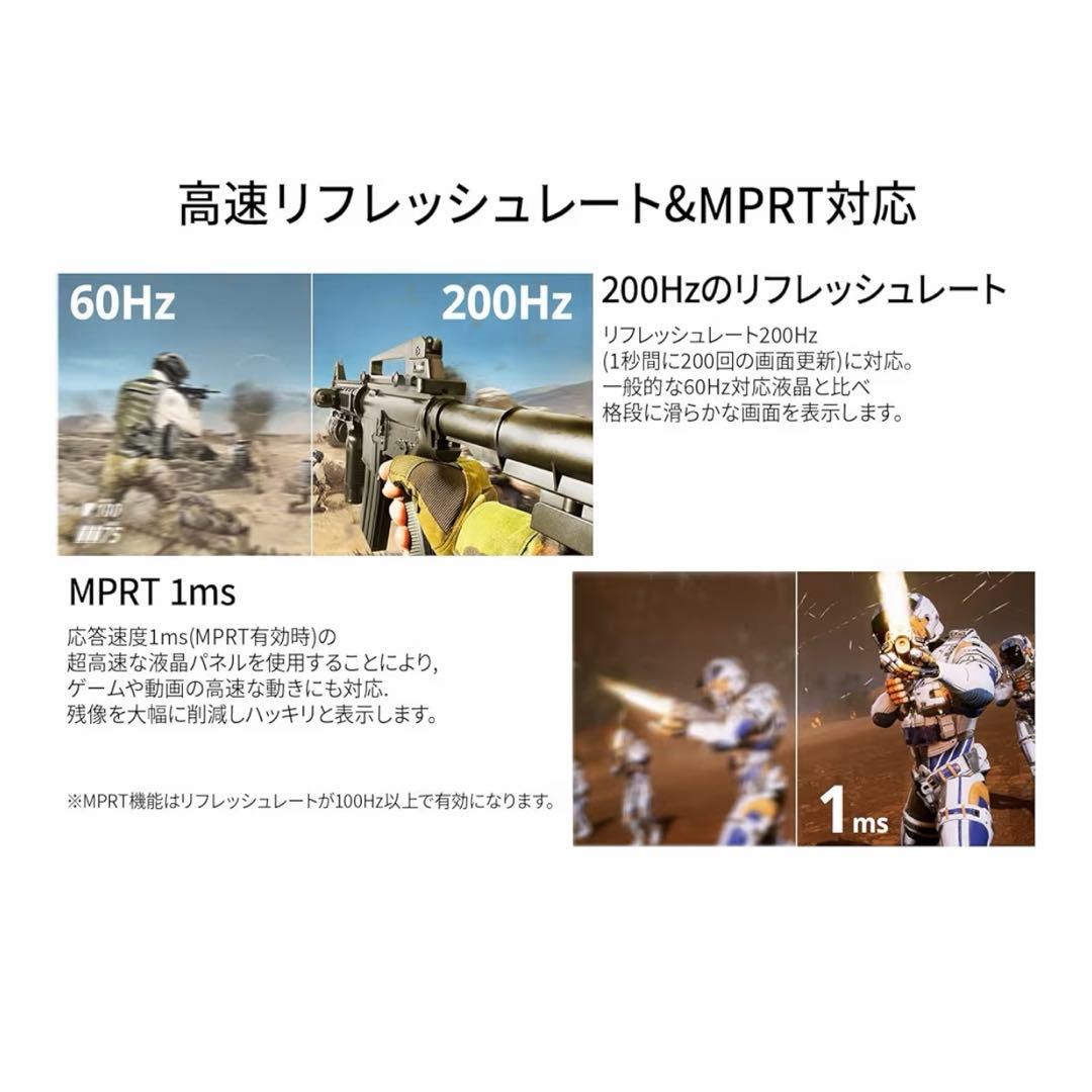 【新品未使用】ゲーミングモニターJAPANNEXT 23.3インチ200Hz